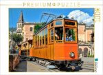 CALVENDO Puzzle Die historische Straßenbahn Tramvia de Sóller auf Mallorca | 1000 Teile Lege-Größe 64x48cm Foto-Puzzle für glückliche Stunden