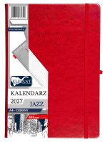 Kalendarz 2027 Jazz A4 dzienny czerwony