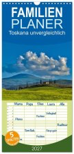 Familienplaner 2027 - Toskana unvergleichlich mit 5 Spalten (Wandkalender, 21 x 45 cm) CALVENDO