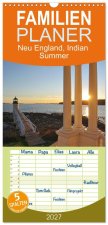 Familienplaner 2027 - Neu England, Indian Summer mit 5 Spalten (Wandkalender, 21 x 45 cm) CALVENDO