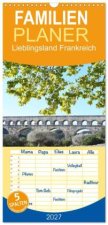Familienplaner 2027 - Lieblingsland Frankreich mit 5 Spalten (Wandkalender, 21 x 45 cm) CALVENDO