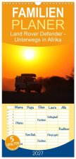 Familienplaner 2027 - Land Rover Defender - Unterwegs in Afrika mit 5 Spalten (Wandkalender, 21 x 45 cm) CALVENDO