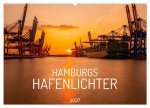Hamburgs Hafenlichter (Wandkalender 2027 DIN A2 quer), CALVENDO Monatskalender