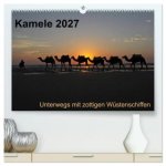 Kamele 2027 - Unterwegs mit zottigen Wüstenschiffen (hochwertiger Premium Wandkalender 2027 DIN A2 quer), Kunstdruck in Hochglanz