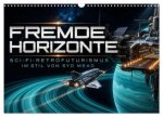 Fremde Horizonte - Sci-Fi-Retrofuturismus im Stil von Syd Mead (Wandkalender 2027 DIN A3 quer), CALVENDO Monatskalender