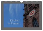 Kirchen in Europa (Wandkalender 2027 DIN A4 quer), CALVENDO Monatskalender