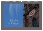 Kirchen in Europa (Wandkalender 2027 DIN A3 quer), CALVENDO Monatskalender