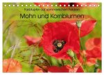 Farbtupfer auf sommerlichen Feldern - Mohn und Kornblumen (Tischkalender 2027 DIN A5 quer), CALVENDO Monatskalender