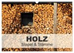HOLZ - Stapel und Stämme (Wandkalender 2027 DIN A3 quer), CALVENDO Monatskalender