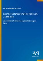 Beschluss 2013/255/GASP des Rates vom 31. Mai 2013